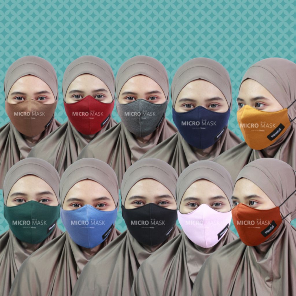 Masker Hijab Kain Motif/ Micromask / Masker Hijacket/Spectrum/Masker Polos-BASIC/POLOS random