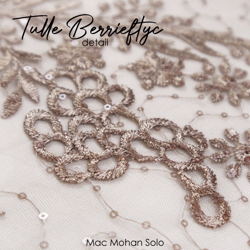 [NEW ARRIVAL] TULLE ETHNIC EMBRODERY TILE BORDIR  BY MAC MOH PER 0.5 M FOR WEDDING  KEBAYA