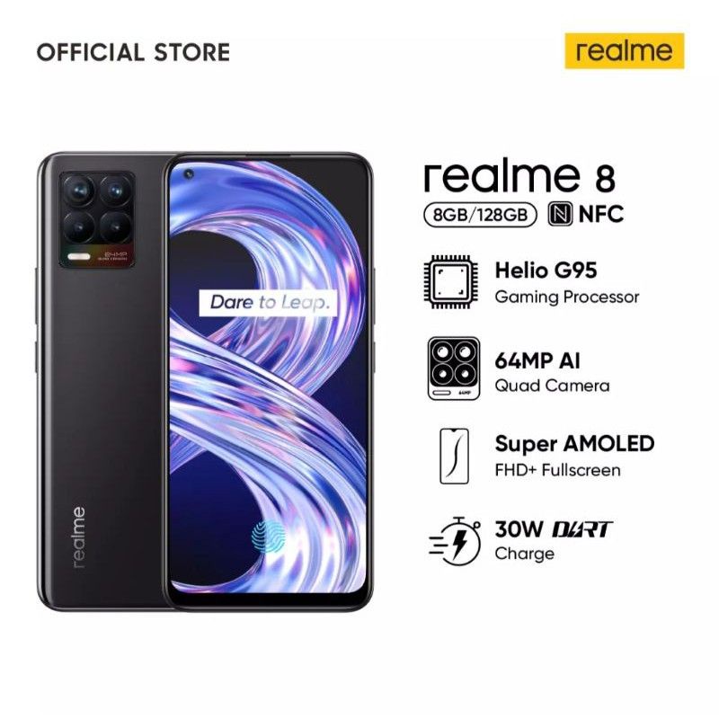 HP REALME 8 REALME8 PRO RAM 8GB 8/128 GARANSI RESMI BARU 100% ORIGINAL ASLI DIJAMIN GRESS ORI NEW