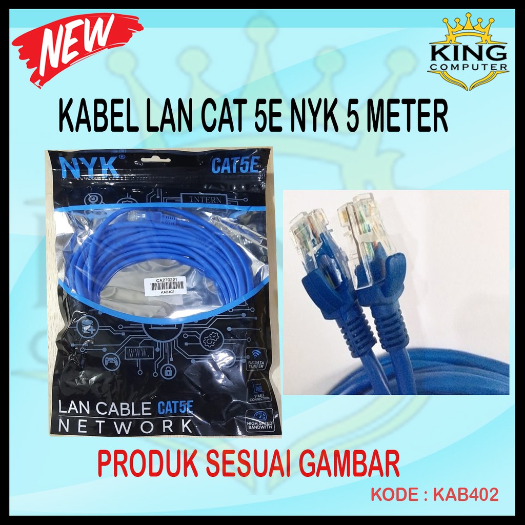 KABEL LAN CAT 5E NYK 5 METER