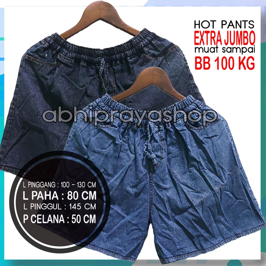 Hot Pants Wanita Super Jumbo. Hot Pants Wanita Kekinian Super Jumbo Muat BB 100 KG. Hot Pants Jeans 