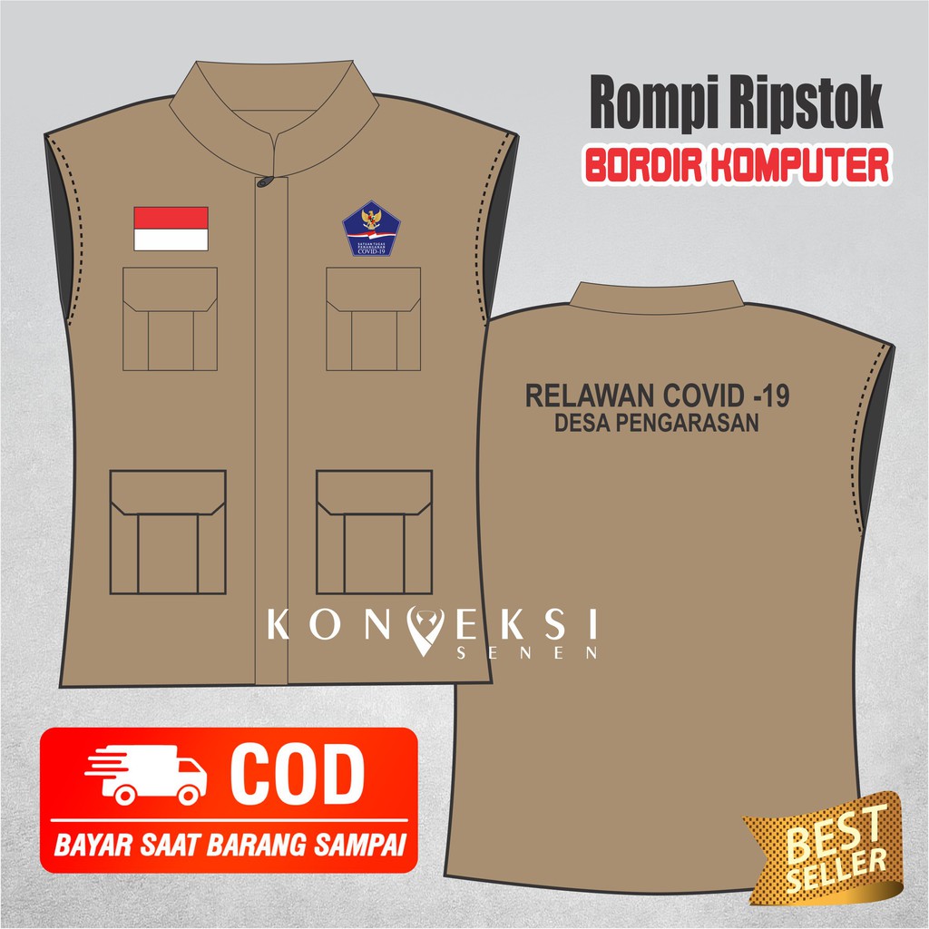 rompi pria | rompi bordir | rompi satgas