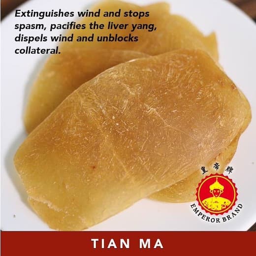 

100 G GR GRAM TIAN MA SLICE SLICED RHIZOMA GASTRODIAE GASTRODIA TUBER