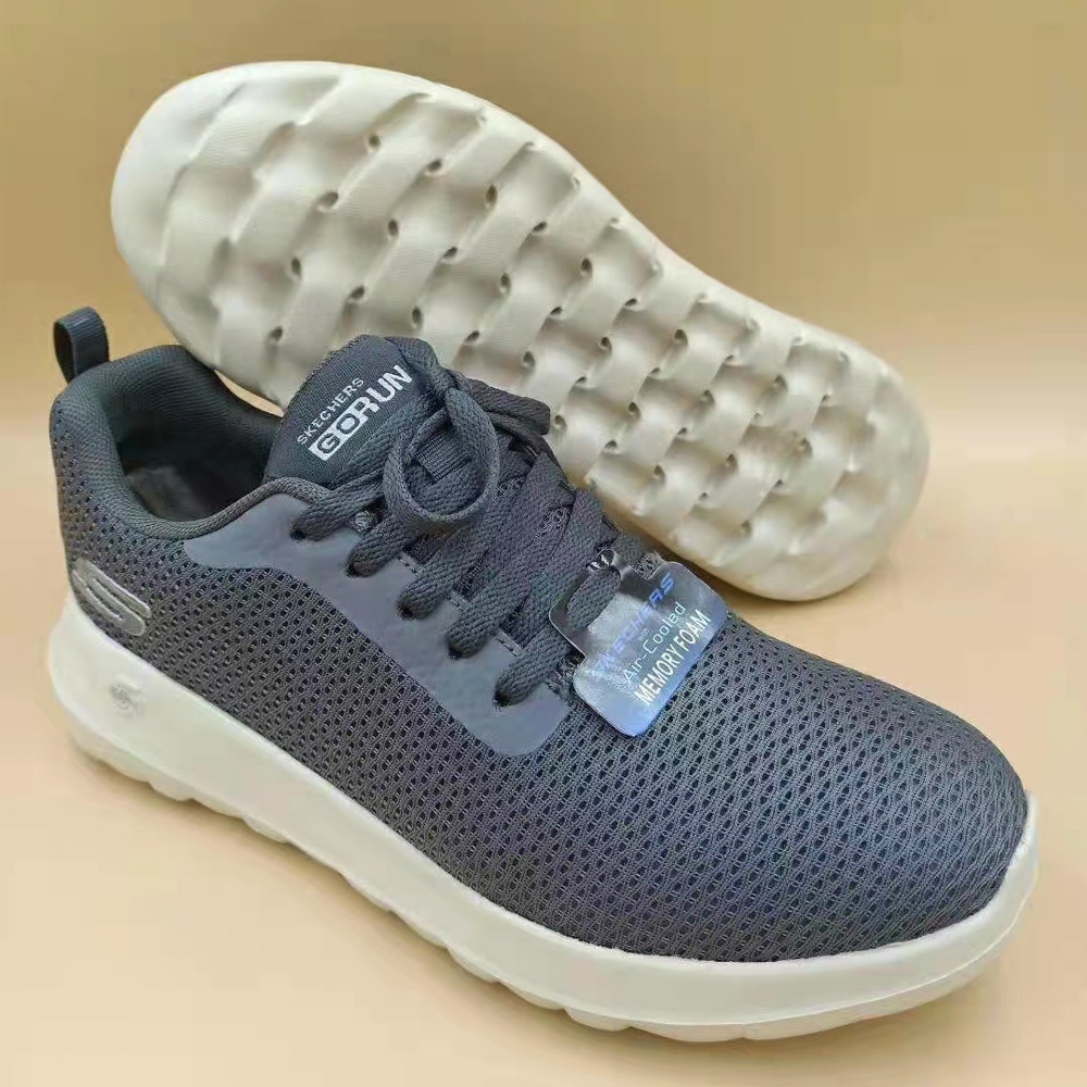 SKECHERS kasual sepatu casual sepatu pria hitam  slip on cowok rajut pria shoes