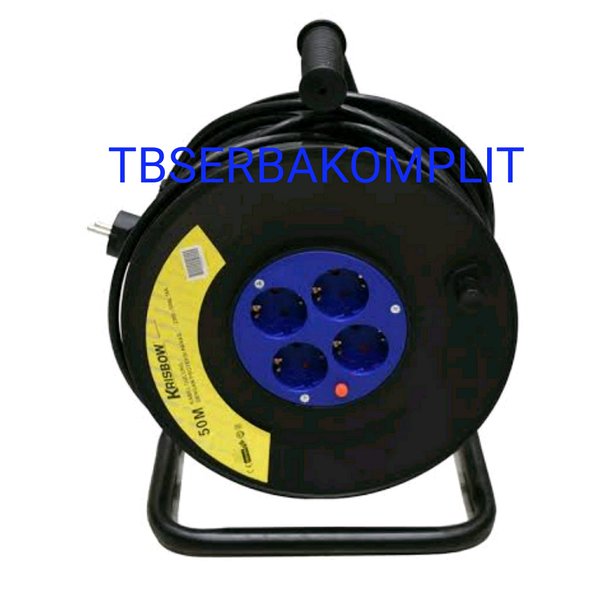 Krisbow Cable Extender Roll 50M x 1.5mm KW2000320 Gulungan Kabel Rol Ekstender Reel 50 Meter Sambung
