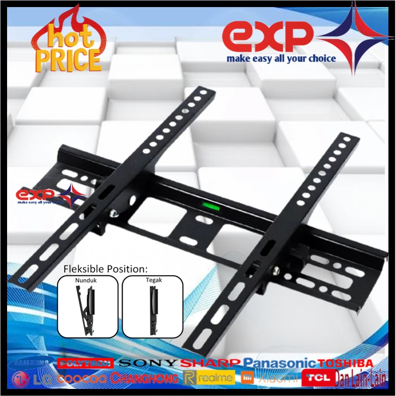 Garansi cocok!!! Bracket TV universal 42&quot; s/d 55&quot; Waterpas adjustable position-14