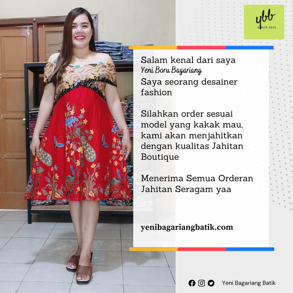 Couple Dress Brokat Original Yeni Bagariang, Jahitan Halus Jahitan Butik