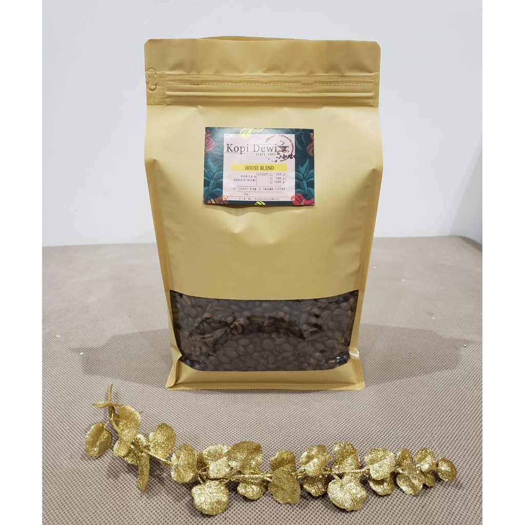 

Kopi House Blend 1000 gr Kopi dewi- Kopi Biji / Bubuk Mix Arabica & Robusta