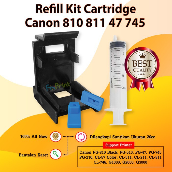 Refill Tool Kit Penyedot Sedot Tinta Mampet Cartridge Canon PG 810 CL 811