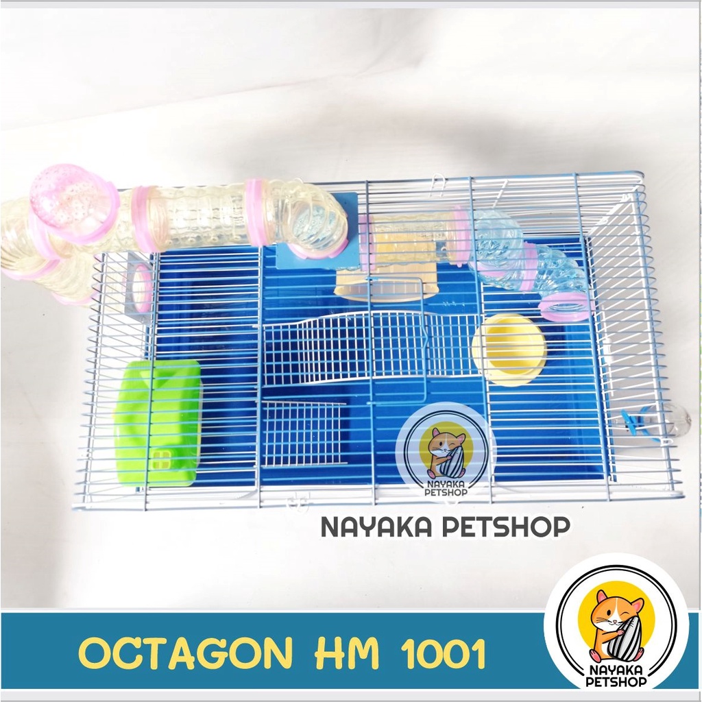 Octagon HM 1001 Kandang Hamster Tingkat 2 Lantai Besar Lorong