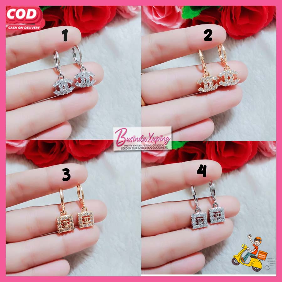 Anting Xuping Gold Anting Dewasa Model Clip Permata Cn X