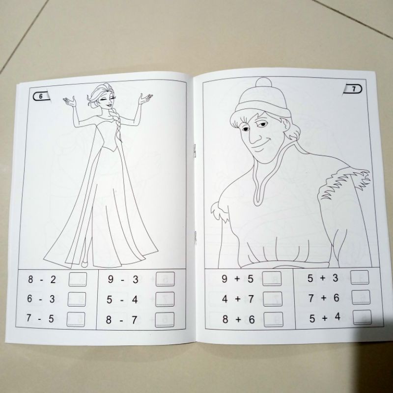 buku paket isi 5 buku, mewarnai untuk anak perembuan A4(21×30cm)