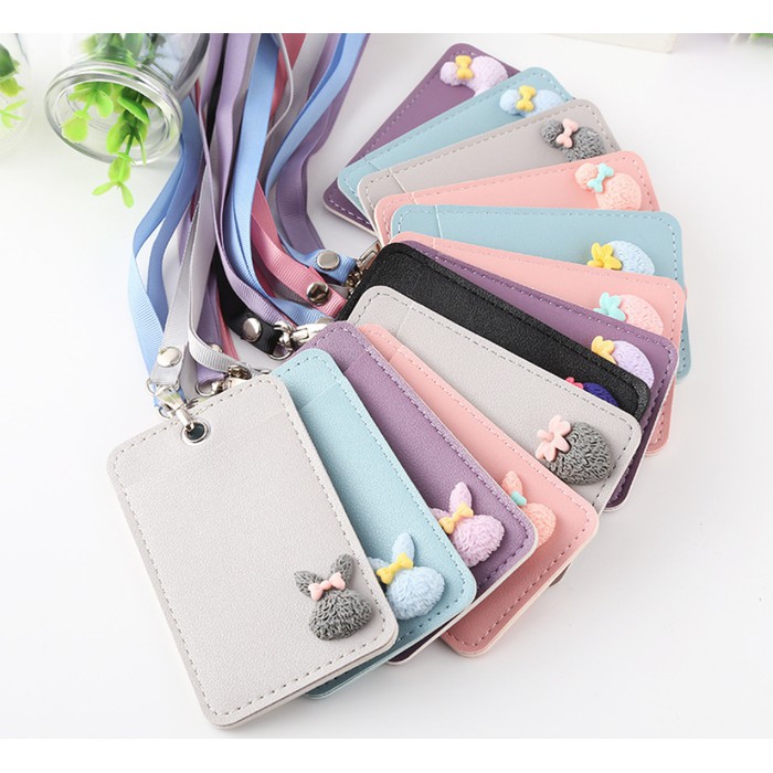 

MNB034 Tempat kartu / ID card / Tag holder Dengan tali strap - Biru