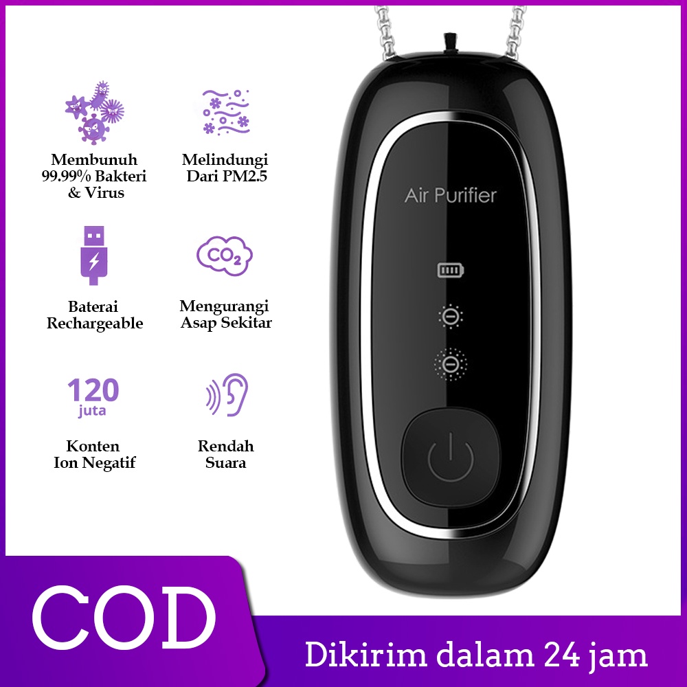 M9 Kalung Pembersih Udara 150 Juta Negatif Ion Negatif Tanpa Radiasi Untuk Anak / Dewasa Wearable Air Purifier Necklace