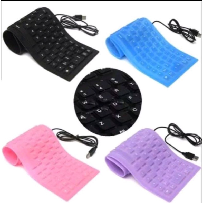 PRELOVED keyboard luar external USB FLEXIBLE karet USB KEYBOARD laptop komputer second bekas