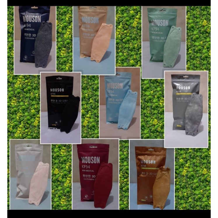 Masker KF94 MOUSON 1 pack isi 10 pcs embos / masker kf94 murah