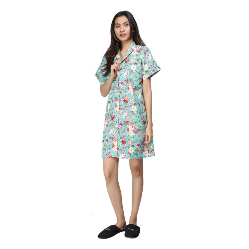 Hoki & Sheila Daster Gold Motif Zinnia