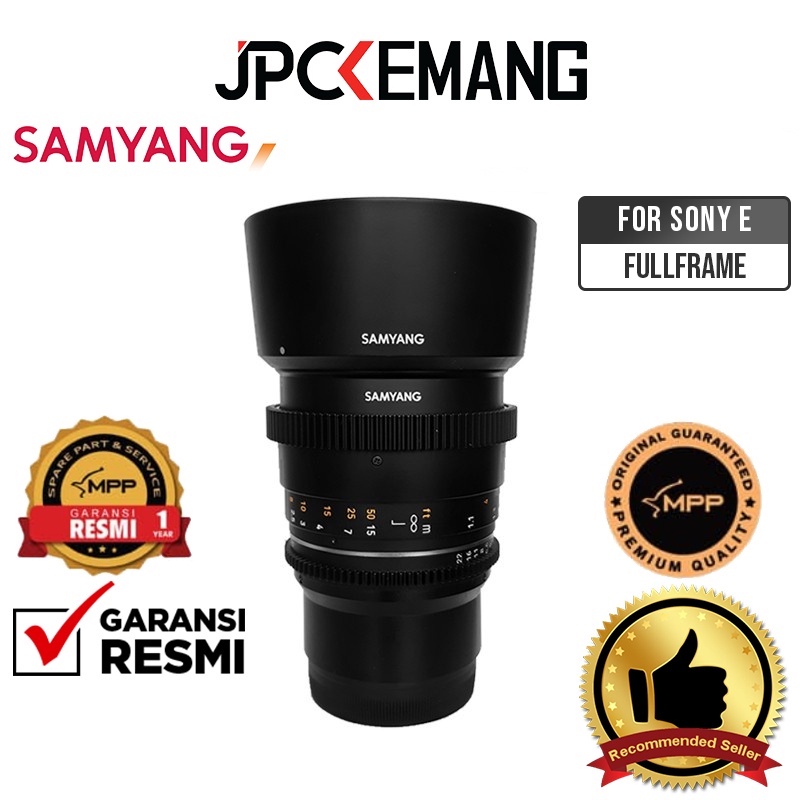 Samyang VDSLR 85mm T1.5 MK2 Sony Cine Video Lens Mark II Garansi Resmi