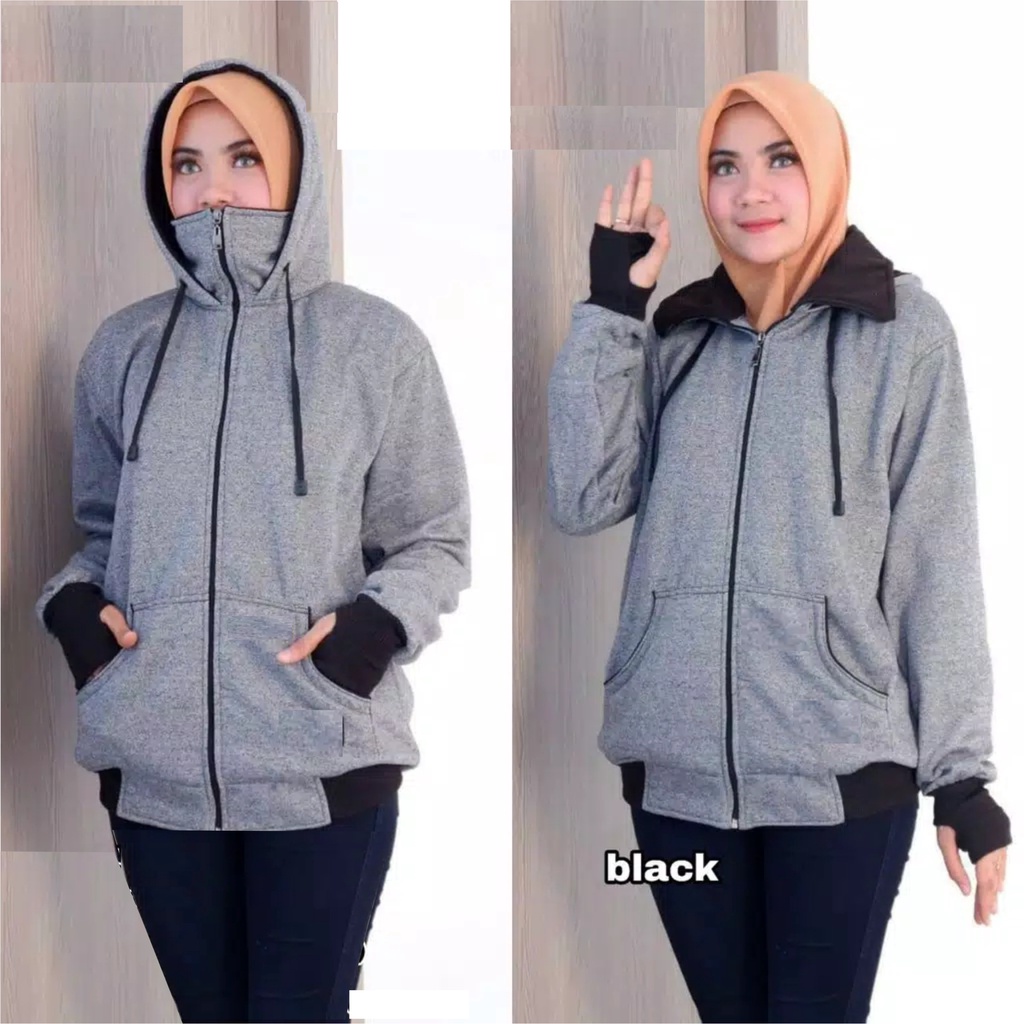 JAKET DEWASA JUMBO PRIA WANITA NINJA FLEECE TUTON ROUNDHAND POLOS