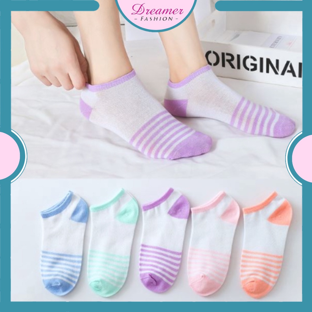 DF KK232 Kaos Kaki Fashion Wanita Kaos Kaki Pendek Korea Style Women Sock Import