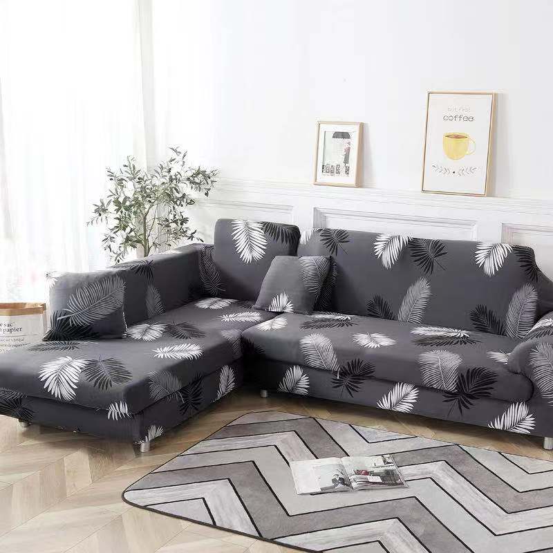 [LOCAL STOCK ]1/2/3/4 Seater Sofa Cover Removable Normal Shape/L Shape Slipcover Stretch Universal  Q Design