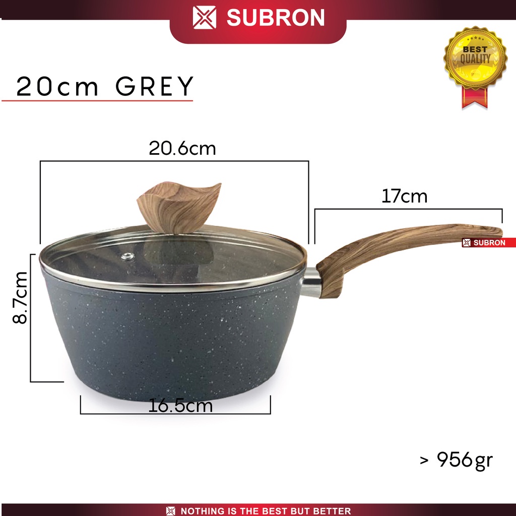 ( KJO ) Milk Pot Panci SusU 18cm / 20cm Teflon Anti Lengket Pan Kuah Masak Goreng Tanpa Minyak Hand Medical Stone