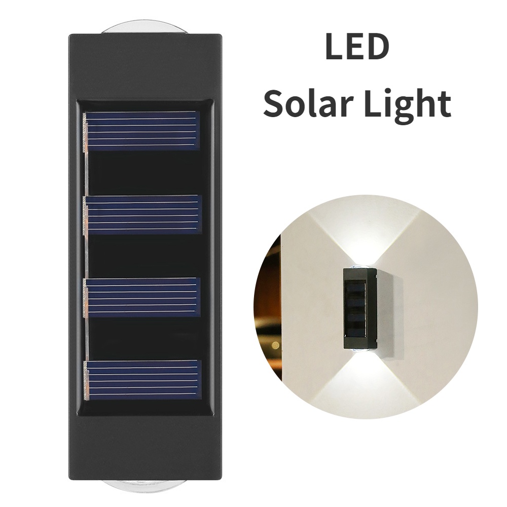 Lampu Dinding 2-led Tenaga Surya Hemat Energi Untuk Dekorasi Taman / Outdoor