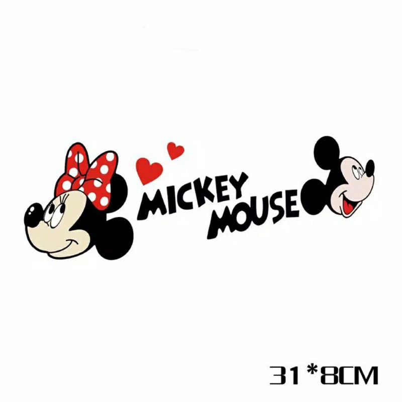 Stiker Keren Decak Motif Kartun Mickey Mouse Minnie Mouse Untuk Dekorasi Mobil Shopee Indonesia