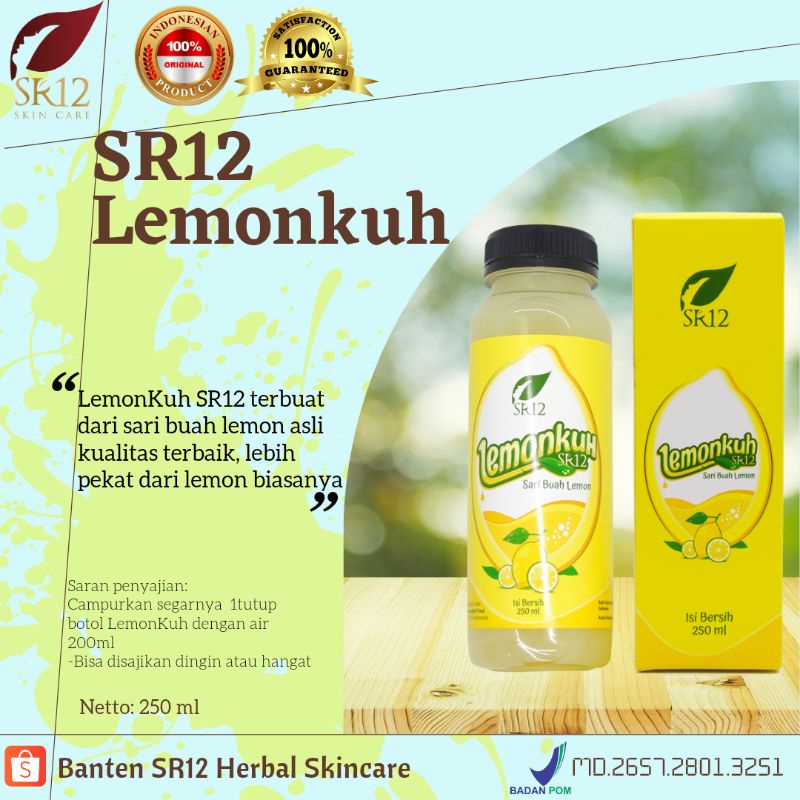 

SR12 LEMONKUH 250ML / LEMON PERAS ORIGINAL / LEMON ASLI BPOM