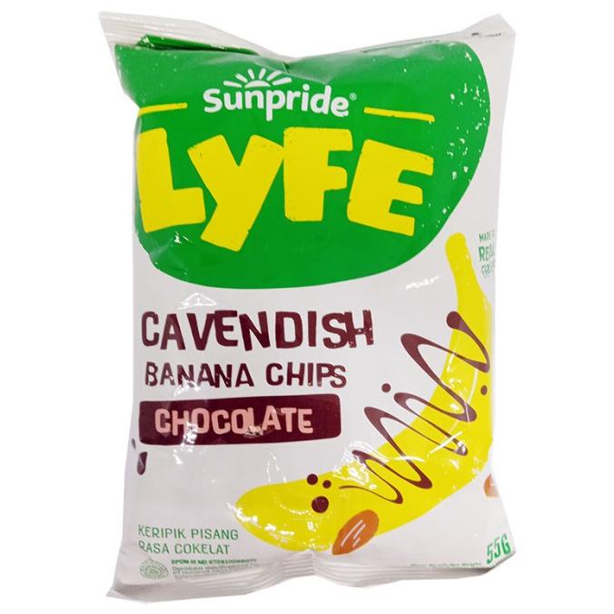 

Buruan serbu] SUNPRIDE LYFE CHOCOLATE BANANA CHIPS 55 G