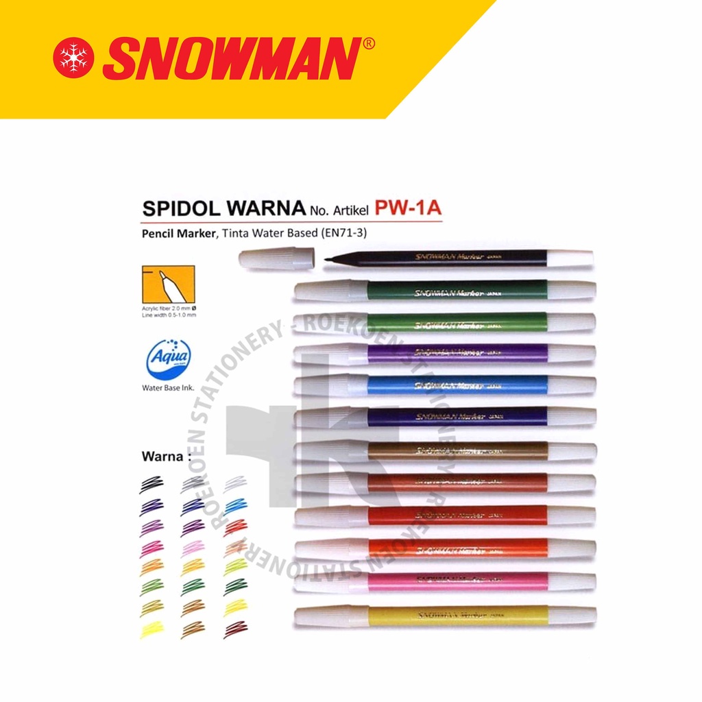 

Snowman Sign Pen Spidol Kecil PW-1A