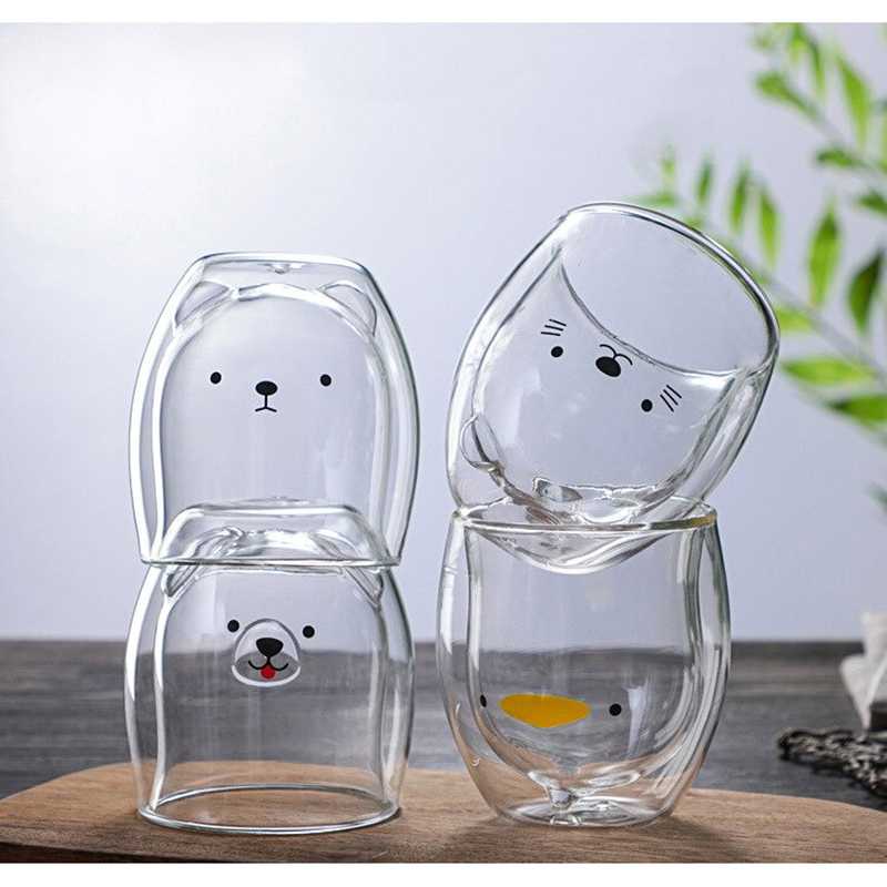 TD-DA SIBAOLU Gelas Mug Animal Double Wall Layer Cup - C8784