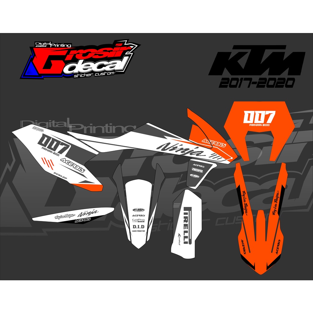 DECAL FULLBODY KTM 250 2017-2022 DEKAL FULLBODY KTM 250
