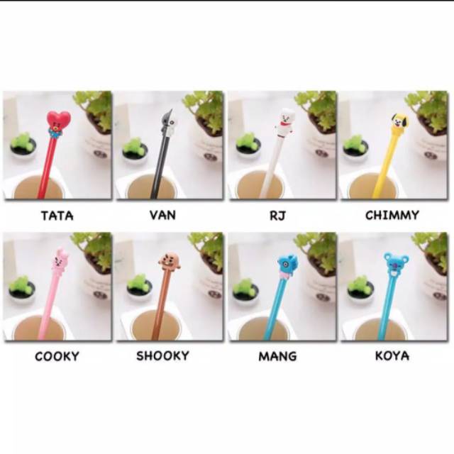 Kpop Pena BTS BT21 ARMY Cute Cartoon Ballpoint BT21 MH,ID