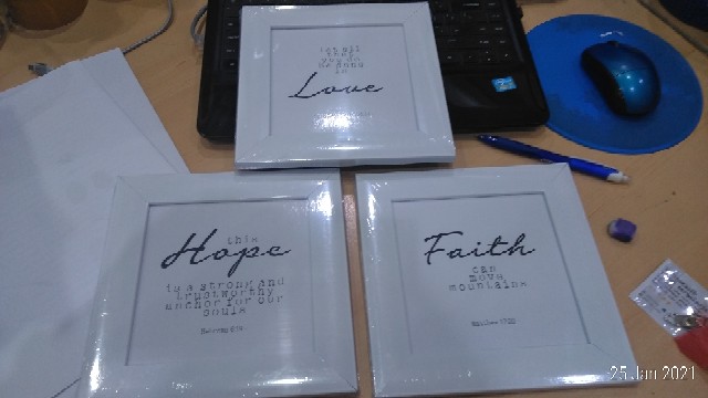 Hiasan Dinding Kristen, Faith, Hope, Love, Pigura Ayat Alkitab,  Bible Wall Decor, Poster Kristen