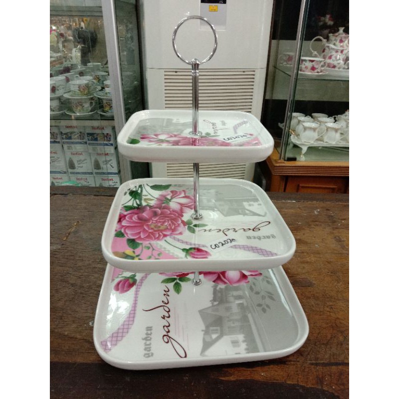 Cake Tier / Piring Kue Tingkat 3 Segi Fiorenza