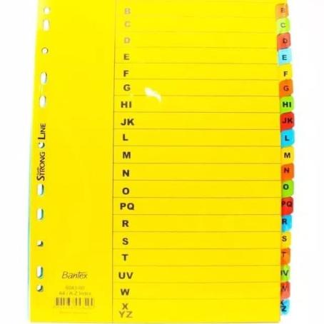 

Serbu Murah Pembatas Dokumen/ Divider A4 Bantex 6043 (A-Z)
