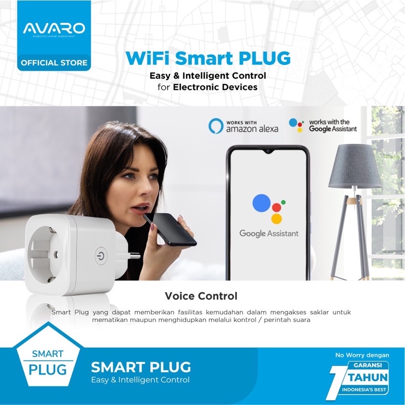 AVARO Smart PLUG WiFi Wireless Colokan - IoT Smart Home