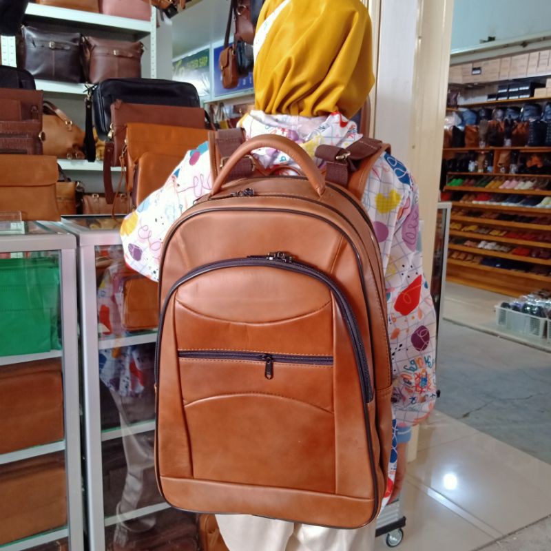 Ransel pria kulit/ ransel cowok kulit / ransel pria kulit