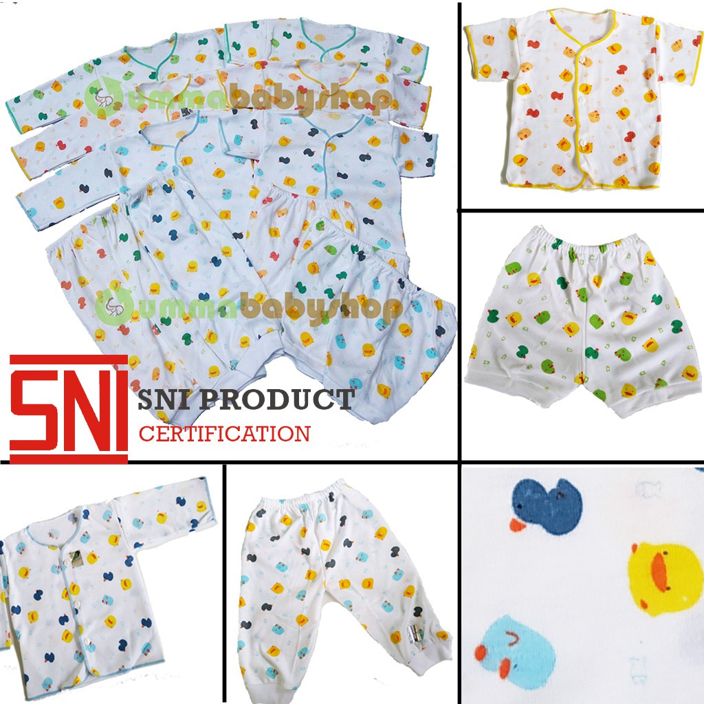 12pcs Piyo Paket Perlengkapan Bayi Baru Lahir Gift Set Newborn Setelan Baju Celana Kado Anak