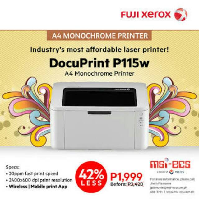 Fuji xerox docuprint p115w
