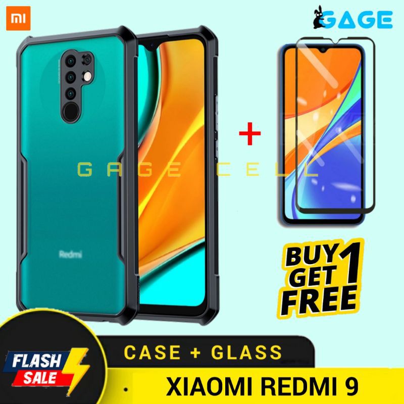 Free✅ Tempered Glass Full Xiaomi Redmi 9 - Softcase Hardcase Case Fuze Armor Redmi9 Silikon Casing