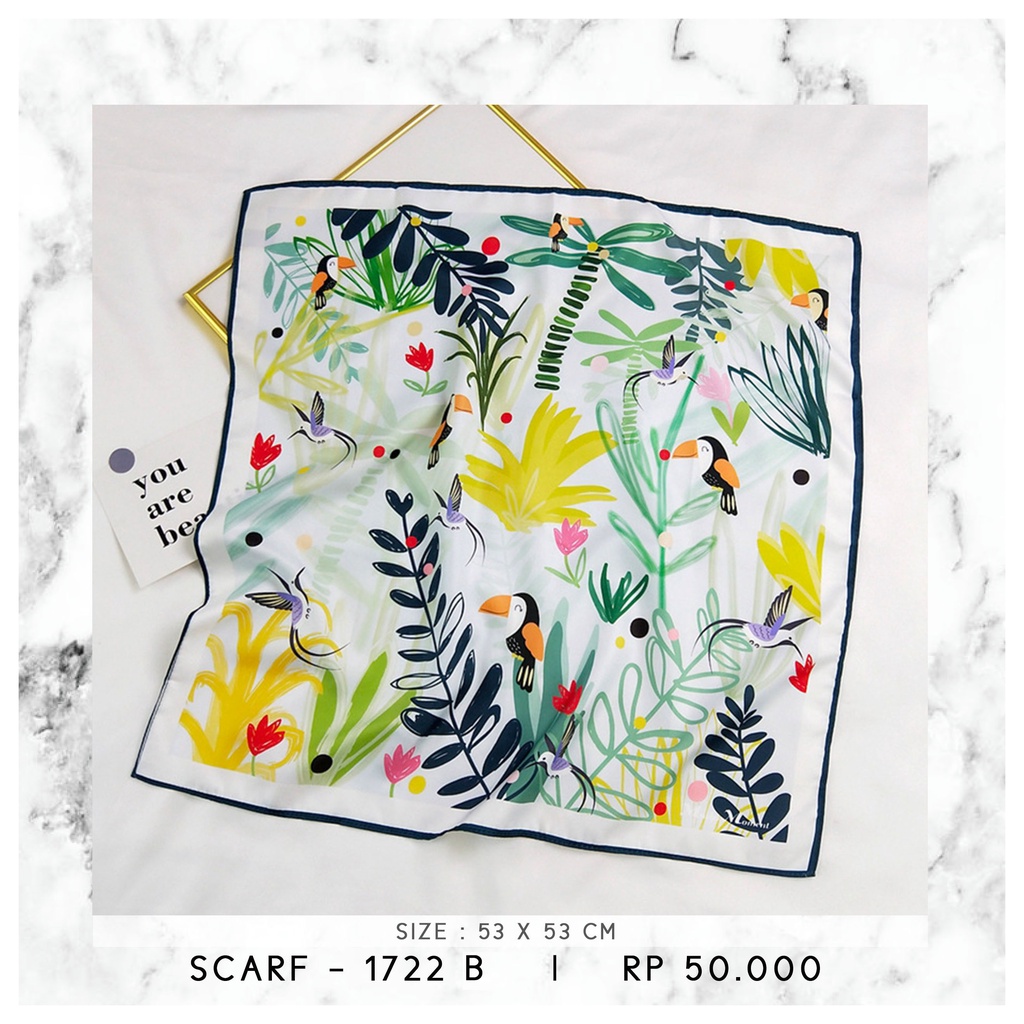 SCARF / SYAL KOREA / NECK SCARF  (SIZE 53 X 53)-1722 B