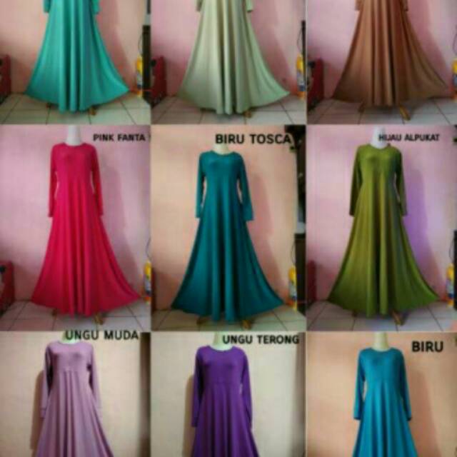 Gamis bahan jersey
