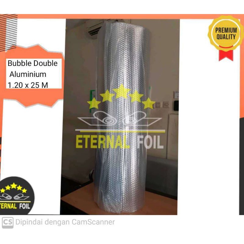 Aluminium Foil Bubble Double Aluminium Pure    1.20 x 25 ( 4mm )