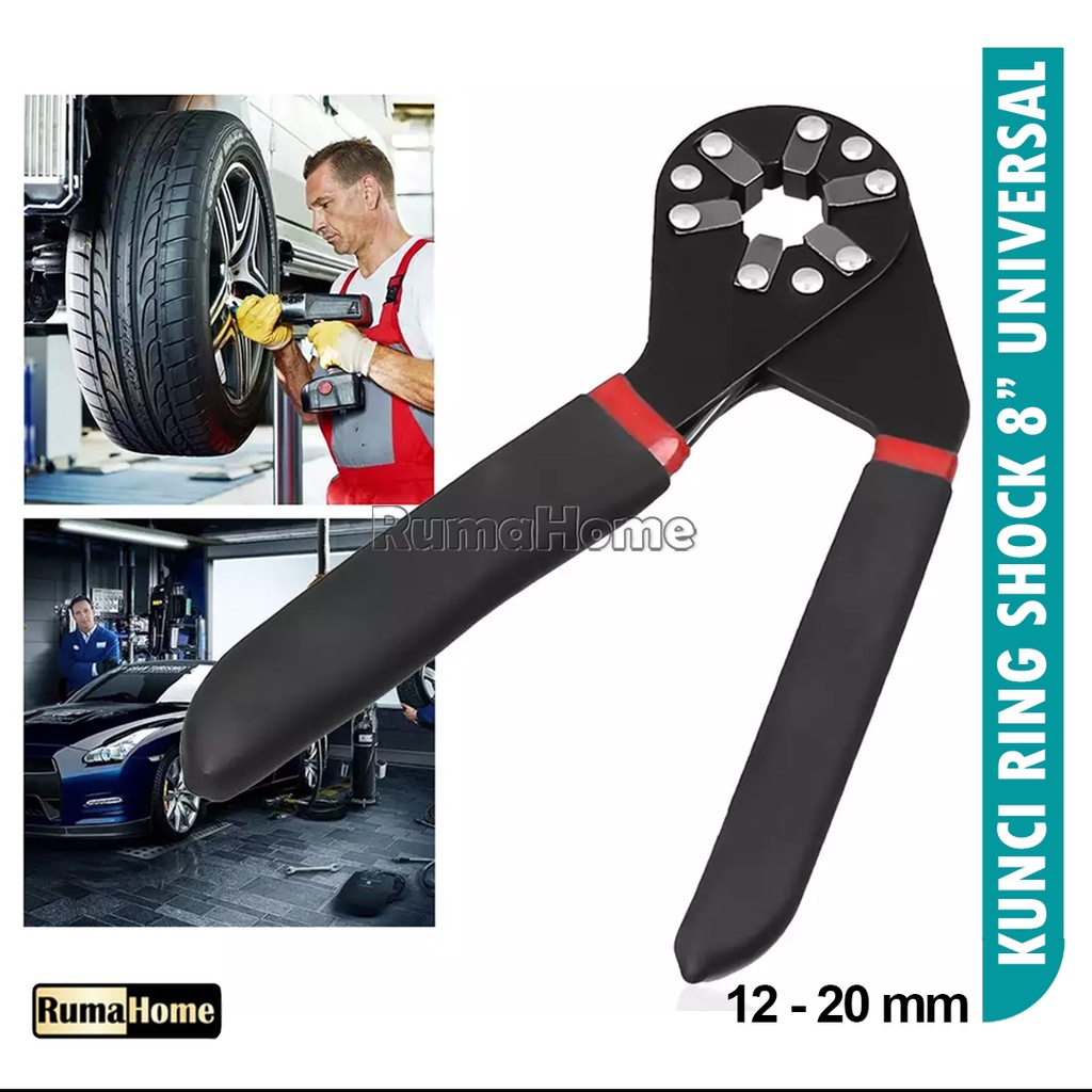 KUNCI PAS HEXAGON 6INCI /KUNCI SET PAS / KUNCI RING SHOCK HEXAGONAL 8 INCH MULTI GUNA  WRENCH 8&quot; 12-20MM DIVA STORE