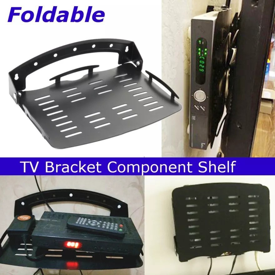 Ambalan Rak Besi Bracket DVD DVR CCTV Rak Dinding Router TV Setup Box