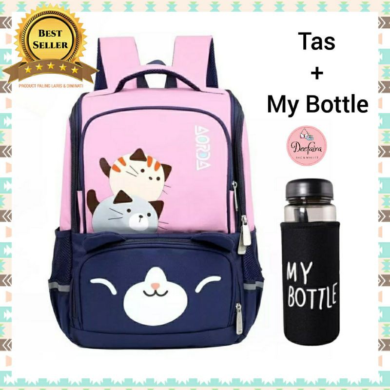 Tas Sekolah Anak Backpack Cat and Mouse Tas Pungung Anak Perempuan atau Laki Laki