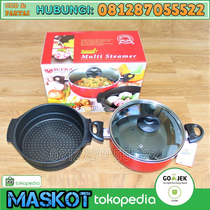 Panci Anti Lengket Tanpa Asap Gaya Korea Untuk Memanggang Nasi Da EE361  28 Cm Multi Steamer Anti Le