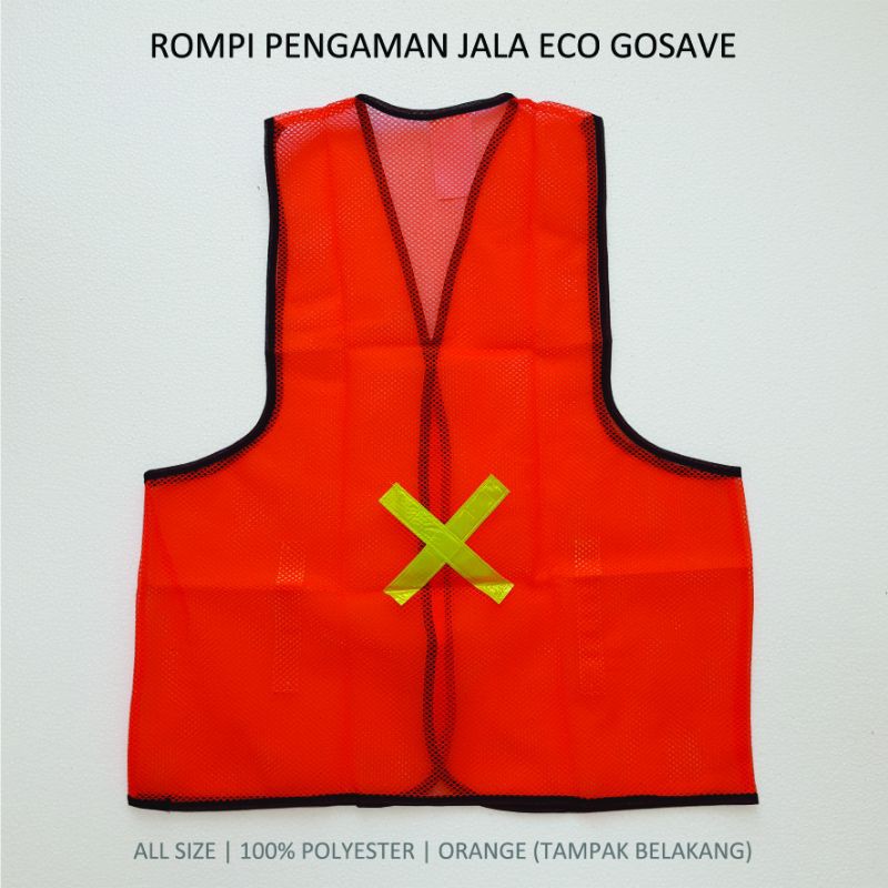 ROMPI PENGAMAN | Safety Vest Keselamatan Proyek Jala Jaring Polyester Gosave murah